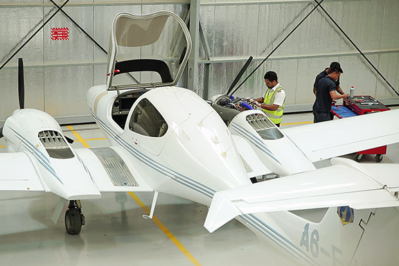 Aircraft maintenance hangar
