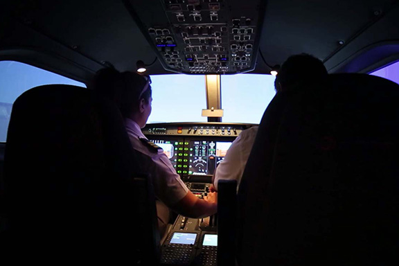 FNPT II flight simulator